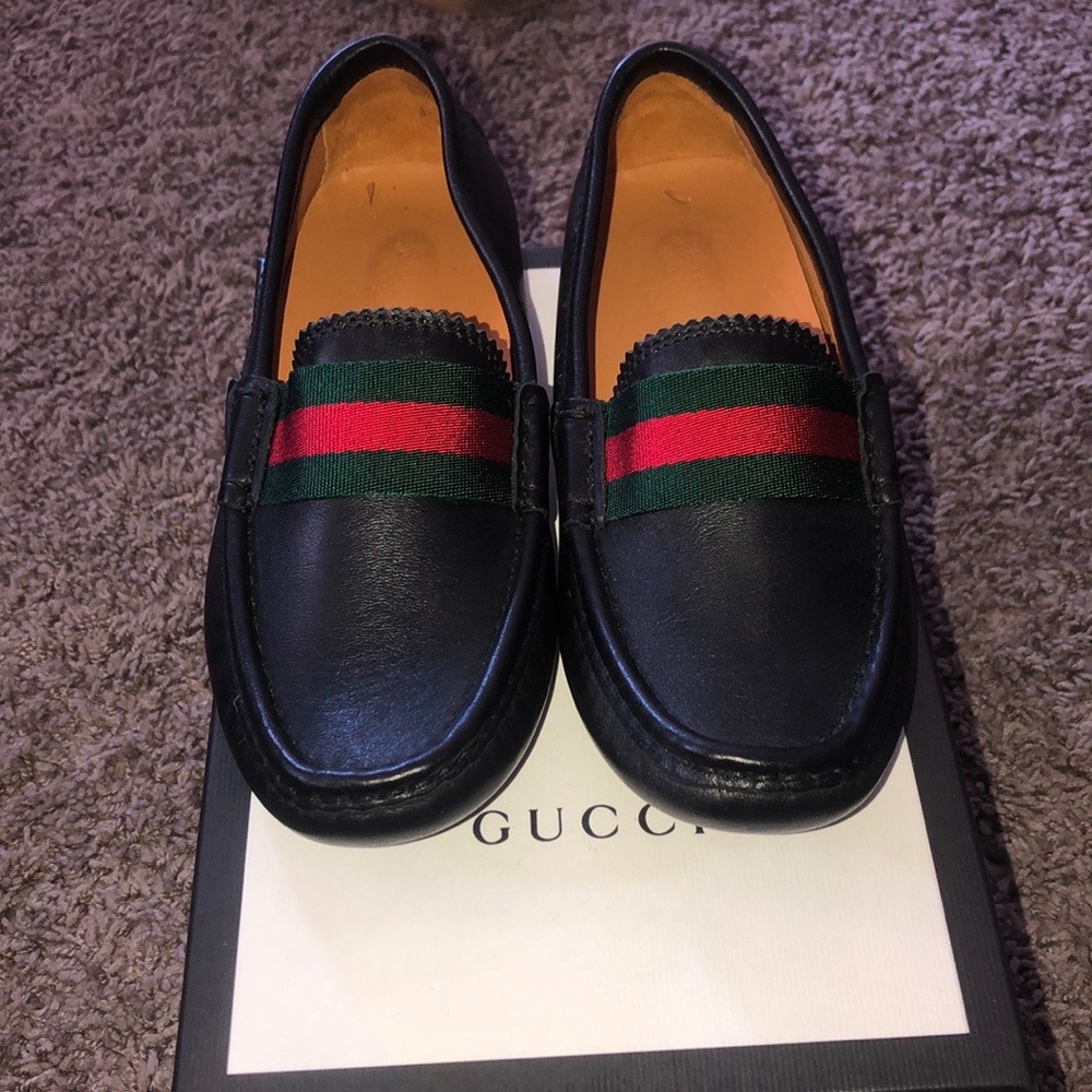 Black boys Gucci loafers